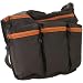 Diaper Dude Brown Diaper Bag with Orange Zippers