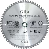 Buy 10-Inch 60 Teeth ATB Trim and Fine Finish Carbide Saw Blade by Gilatools