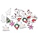 Housweety 20 Mixed Silver Plated Enamel Christmas Charms Pendants