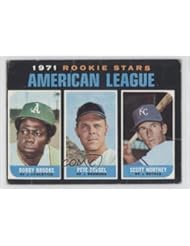 Rookie Stars/Bobby Brooks/Pete Koegel RC (Rookie Card)/Scott Northey COMC REVIEWED Poor to Fair Kansas City Royals, Milwaukee Brewers, Oakland Athletics (Baseball Card) 1971 Topps #633