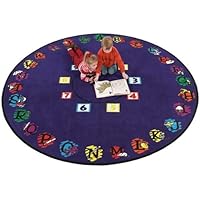 Flagship Carpets SCIR12RND 12ft Round Super Circle Educational Rug