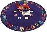 Flagship Carpets SCIR12RND 12ft Round Super Circle Educational Rug