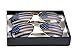 Goson American Flag Mirror Aviator Novelty Decorative Sunglasses (Silver/Gold Combo in Black Gift Box)