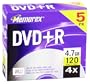 Memorex 4.7GB 4x DVD+R Media (5-Pack with Jewel Cases)