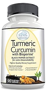 Turmeric Curcumin Veggie Capsules With Organic Turmeric Plus Curcumin Standardized to 95% Curcuminoids and Bioperine® Black Pepper Extract