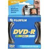 Fujifilm Media 25302410 DVD-R Camcorder 1.4GB 30 Minutes 4X Jewel HT - 10 Pack Spindle