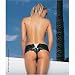 LACE TANGA SHORTS W/ LACE UP BACK BLACK'N PINK