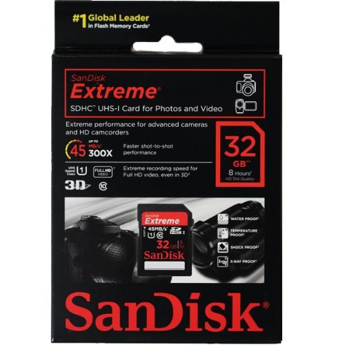 Sandisk Extreme SDHC 32GB HD Video Class10 45MB/s x300 UHS-1対応並行輸入品 パッケージ品