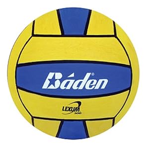 Baden Lexum Official Size 5 Deluxe Rubber Water Polo Ball, Blue/Yellow