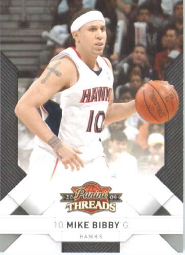 2009 /10 Panini Threads Basketball Card # 87 Mike Bibby Atlanta Hawks Mint Condition - Shipped In Protective ScrewDown Display Case!