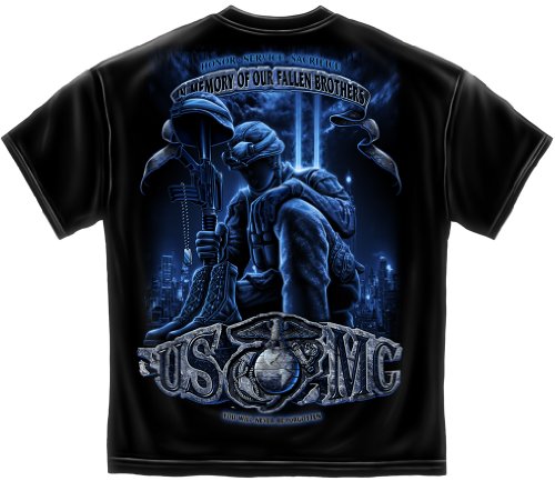 USMC T-shirt In Memory of our Fallen Brothers-medium