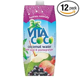 Vita Coco Coconut Water, Pomegranate Acai, 17- Ounce Boxes (Pack of 12)