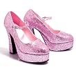 Sexy Platform Pink Glitter Shoe - Perfect with Sexy Fairy Tale Princess Costumes!