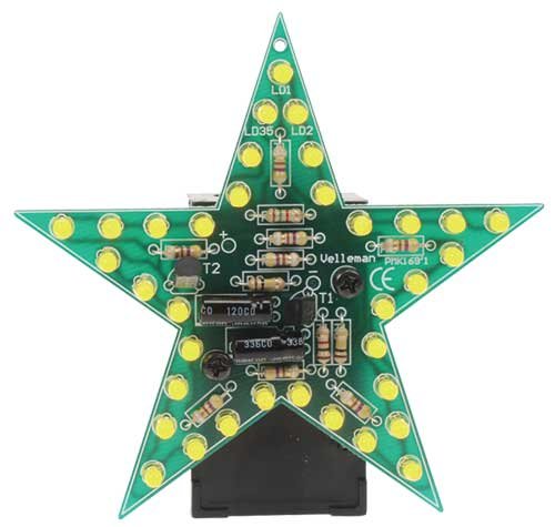 Velleman Flashing Yellow LED Star Kit : MK169Y