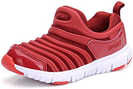 Zarbrina Boys And Girls Kid's Easy On Sneakers Soft And Comfortable Non Slip Fashion Outdoor Sports Sneakers(Little Kid/Big Kid)-Red