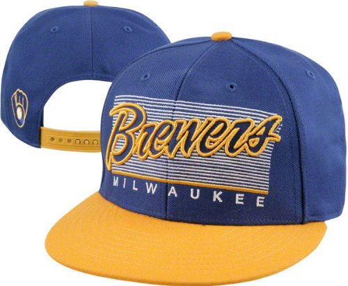 Milwaukee Brewers '47 Brand Kelvin Adjustable Snapback Flat Brim Hat