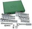 SK 94549 3/8-Inch Drive 6-Point Fractional/Metric Socket Set, 49-Piece