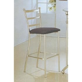 Click here to buy Modern Retro Bar Chair Stools in Silver Metal Frame and Black Fabric Seating (Set of 2) by visiondecor Furniture.