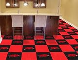 Arkansas Razorbacks Carpet Tile 45 SQ FT Flooring