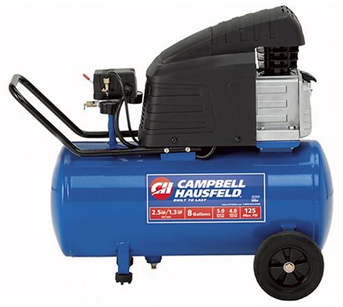 Campbell Hausfeld HL5501 15 Amp 2-1/2 Horsepower 8 Gallon Oiled Wheeled Single Hot Dog Compressor