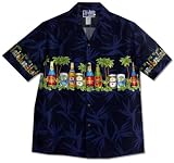 Beer Bottles & Cans Chest Band Men's Hawaiian Aloha Shirt