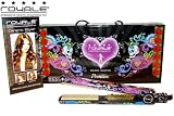 Royale Premium Black Tattoo Nano Ceramic Ionic Flat Iron / Hair Straightener + Royale Shampoo
