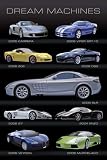 Dream Machines Poster ~ Ferrari, Porsche, Corvette, Mclaren, Aston Martin, Lamborghini ~ Exclusive U.K. Import ~ 24x36