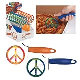 Dci Make Pizza, Not War Peace Sign Pizza Color, Assorted Blue And Orange Colors