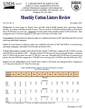 Monthly Cotton Linters Review
