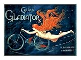 Vintage French flying Bicycle CYCLES GLADIATOR Poster (nude)