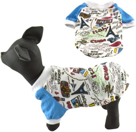 Dogloveit Casual Pet Puppy Cat Dog Clothes City Style Casual Dog Sweatshirt Cool Summer Clothes for Puppy and Small Dog Cat