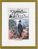 Gold Framed/Matted Print 17x23, Puck Magazine: A Petty Annoyance