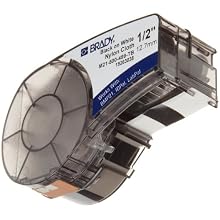 Brady M21-499, B-499 Nylon Cloth, Black On White Color, BMP21 Mobile Printer ID PAL And LABPAL Printer Label