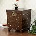 SEI, Espresso Nailhead End Table Trunk