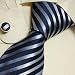 Navy neckties for men light blue gift for best man formalwear silk ties cufflinks set A1073