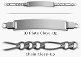 10 Karat White Gold High Polish 5.5 Inch Baby ID Bracelet