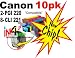 10pk "Perfect-CLR" NON-OEM CLI-221 PGI-220 compatible Ink Cartridge With CHIP! (2) PGI 220 black, (2) CLI 221 yellow, (2) CLI 221 cyan, (2) CLI 221 magenta, (2) CLI 221 black. Fits Canon All-in-One Machines PIXMA MP620 PIXMA MP980 PIXMA MX860 **(PIXUS MP610)** Canon Photo Printers PIXMA iP3600 PIXMA iP4600.