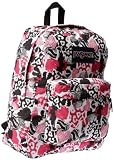Jansport Superbreak Backpack (Black/White Bleeding Heart)