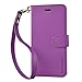 BUDDIBOX  Leather Wallet Cover with Foldable Kickstand for Amazon Fire Phone - Retail Packaging - Purple