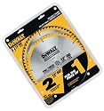 DeWalt DW3126D2 Series 20 12-Inch 60 Tooth ATB Thin Kerf Crosscutting Miter Saw Blade with 1-Inch Arbor, 2 Pack