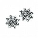 Elements Sterling Silver Ladies E2053 Marcasite Daisy Stud Earrings