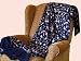 EMBROIDERY SHAWL WRAP KASHMIR CASHMERE SCARF STOLE BLUE