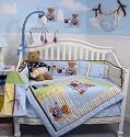 SoHo Rock N Roll Teddy Bear Crib Nursery Bedding Set 10 Pieces