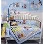 SoHo Rock N Roll Teddy Bear Crib Nursery Bedding Set 10 Pieces