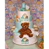 3 Tier ABC Baby Diaper Cake by BaCakes