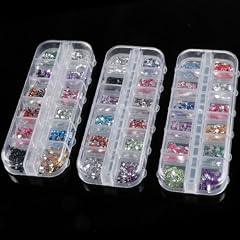 3600 Glitter Strass Steinchen Strasssteine Nail art MIX NEU mit Box