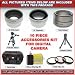 LENS ACCESSORY KIT INCLUDING PRO 2X LENS ,WIDE ANGLE/MACRO LENS, UV/CPL/FLD FILTER KIT ALSO! FULL SIZE TRIPOD AND PADDED CARRYING CASE FOR PANASONIC NV-GS500 NV-GS400