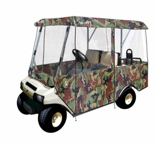 Greenline Drivable Universal 4 Passenger Golf Car Enclosure / Camo
