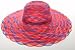 Red Hat Lady Society / Braided Poly Hat / Red & Purple