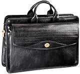 Review Jack Georges  / Jack Georges Tuscany Wide Gusset Top Zip w/ Front Pocket Leather Business Cases